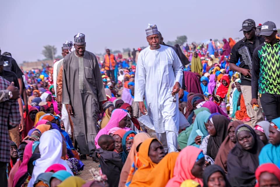 Governor Zulum Shares Cash, Food Items to 50,000 Vulnerable Residents in Dikwa&nbsp;Town