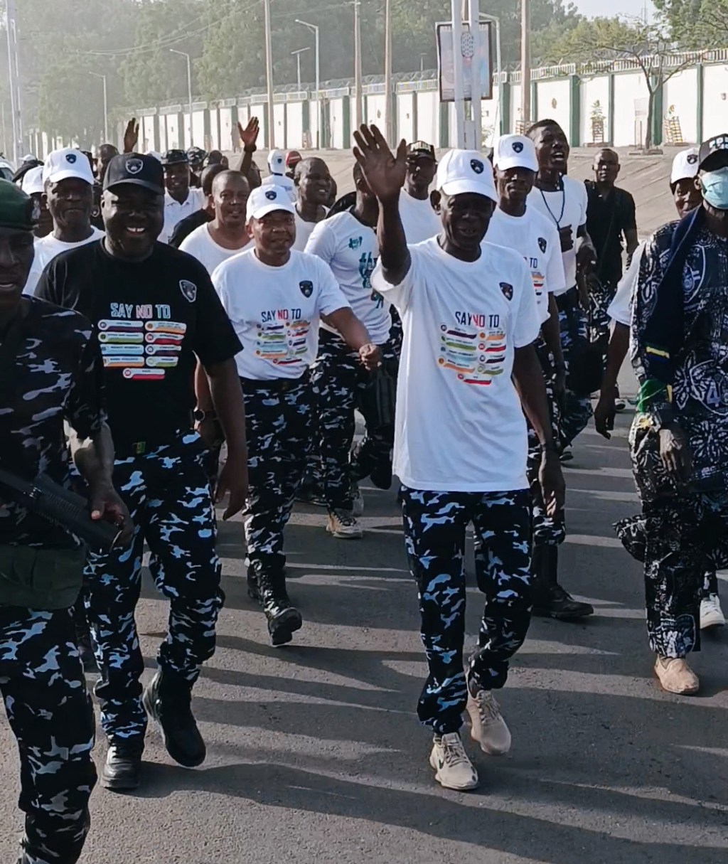 Borno CP Leads 15km Walkathon, Says Police Officers Have “Lost Right to Be&nbsp;Sick”