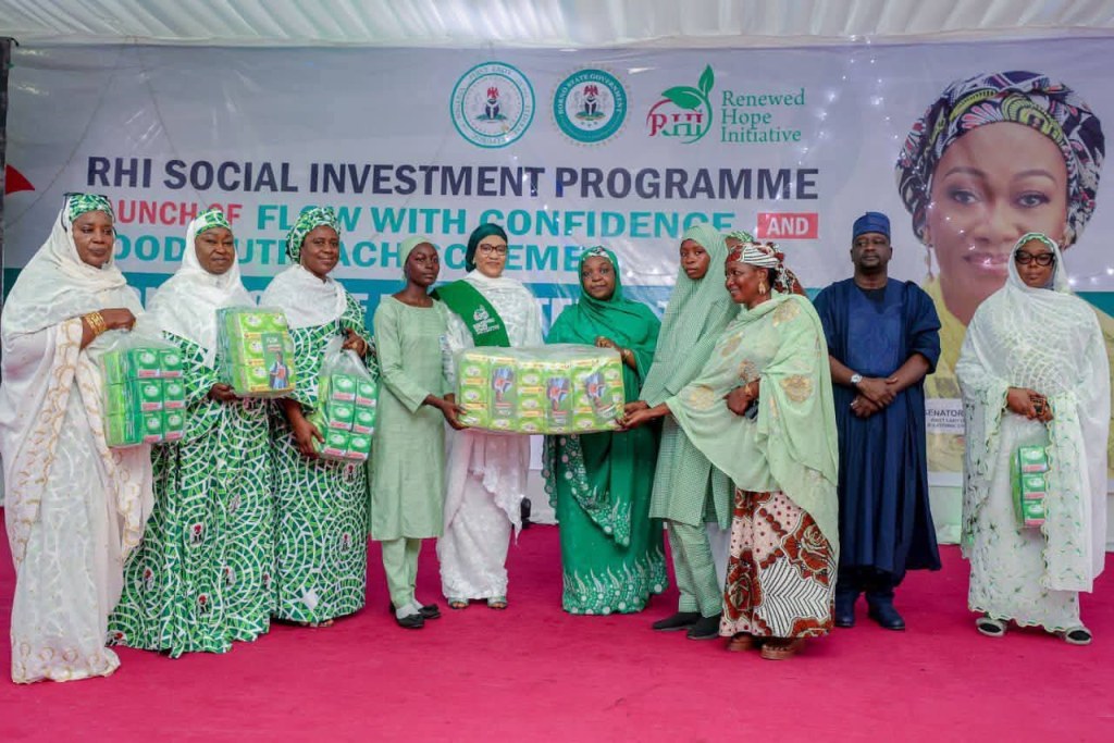 Nigeria’s First Lady Launches N2.5 Billion Sanitary Pad Project to Keep 370,000 Schoolgirls in Class